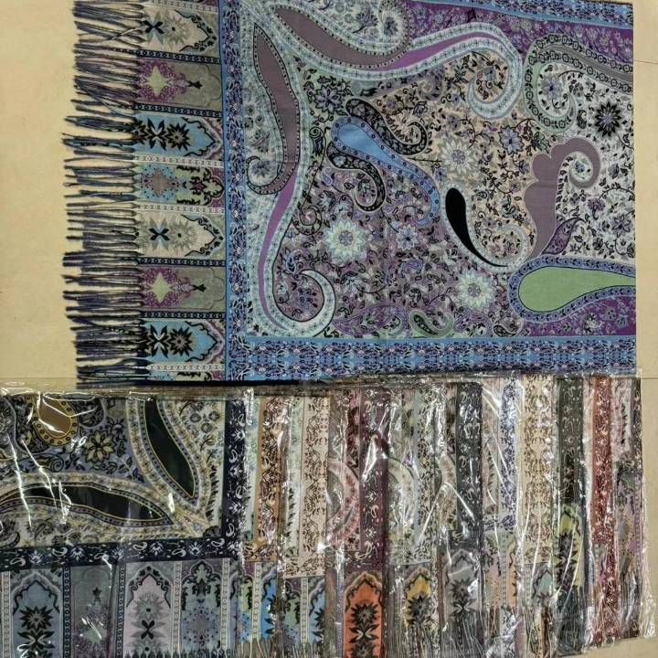 Souvenir™ Handcrafted Paisley Shawls | Traditional Embroidered Scarves with Fringes