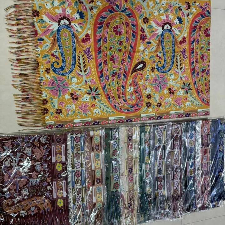 Souvenir™ Handcrafted Paisley Shawls | Traditional Embroidered Scarves with Fringes