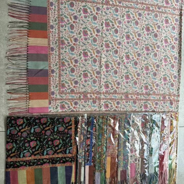 Souvenir™ Handcrafted Paisley Shawls | Traditional Embroidered Scarves with Fringes
