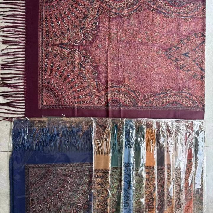 Souvenir™ Handcrafted Paisley Shawls | Traditional Embroidered Scarves with Fringes
